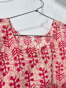 Pink Floral Print Kurta