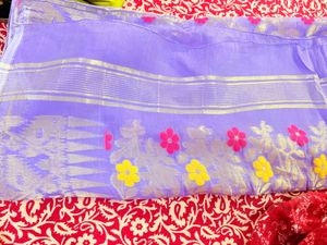 Beautiful Lavender Dhakai Jamdani Saree