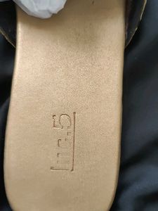 Embellished Golden Mules