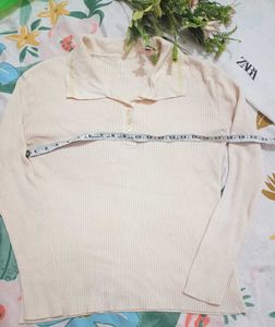 Elegant Cream Knit Top
