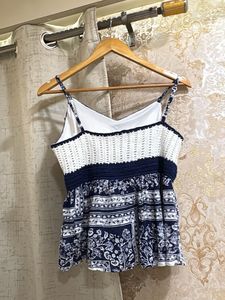 Boho Print Crochet Cami Top