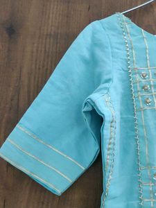 Sky Blue Kurta Set with Embellishments💙✨🎆