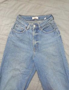 Light Wash Distressed Denim Jeans