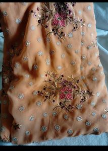 Georgette New Saree No Return/No Refund