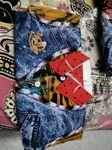 baby boys stylish jeans shirt jacket set