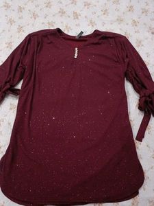 Sparkly Maroon Kurta