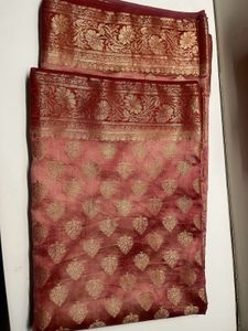 Elegant Red & Gold Silk Saree