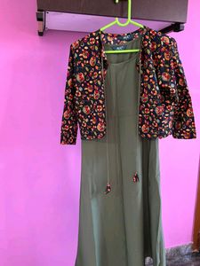 ALC Brand Kurti With Stylish Overcoat