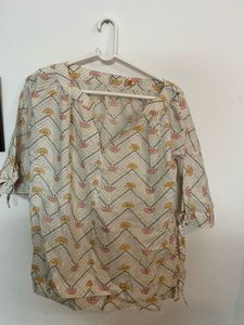 Boho Abstract Print Blouse