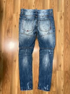 Japanese Brand Distressed Paint Splatter Jeans