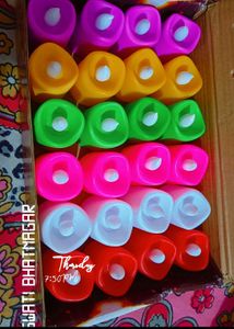 New Pack Of 24 Led Candles Coloured