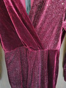 Velvet Sparkle Wrap Dress