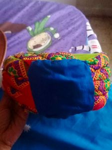 Vibrant Embroidered unisex paghdi (hat)