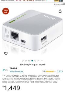 TP-Link Wireless 3G/4G Portable Router Unused