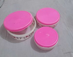Set of 3 Round Storage Containers