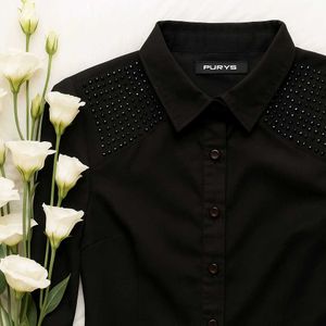Stanzioni Black Embellished Blouse