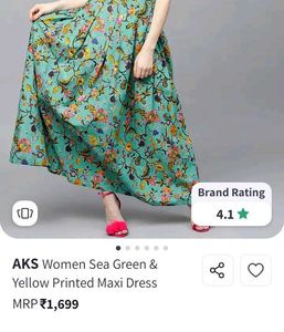Beautiful Teal Floral Maxi Dress