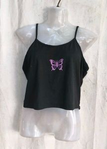 Cute Butterfly Crop Top