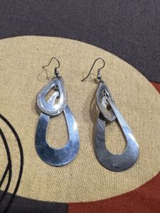Silver Long Drop Earrings