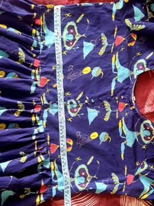 Whimsical Blue Print Midi Dress