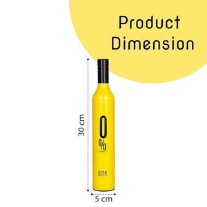 Yellow Wine Bottle Umbrella