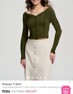 Green crop top