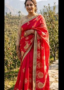 Elegant Red Silk Saree