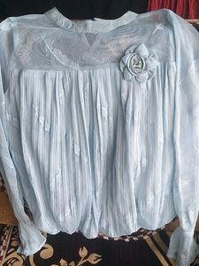 Sky Blue Organza Top