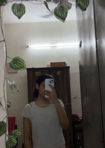 Light Grey Cut-Out Sleeve Top