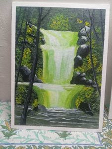 Waterfall acrylic Painting