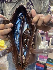 Stylish Textured Tote Handbag