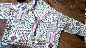 women s White Printed Shirt