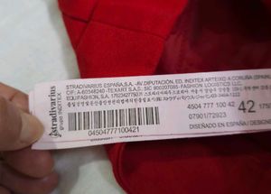 Stradivarius Vibrant Red Trousers