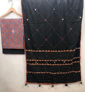 3 Piece Set Ajrakh Dress Material
