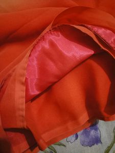 Elegant Ombre Yellow to Orange Saree