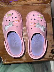 Cute Pink Clogs with Charms