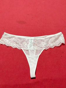 White Lace Thong Panty | Size L