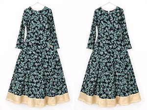 Black long gown with dupatta
