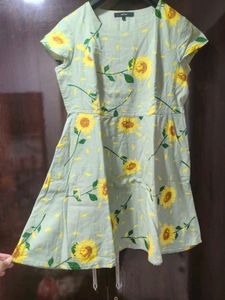 Vero Moda Sage Green Sunflower Sundress