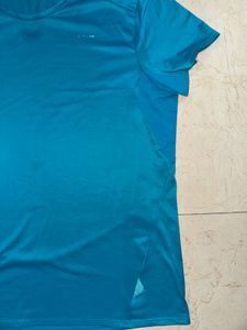 Quechua Dry-Fit Running T-Shirt – Teal Blue