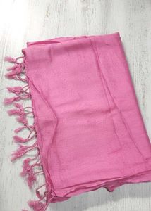 Pink Scarf with Tassels
