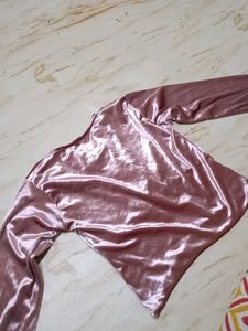 Velvet Wrap Long Sleeve Top