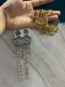 kashmiri bangles & earrings
