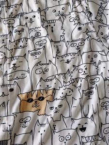 Funky Cat Print Short Sleeve Shirt