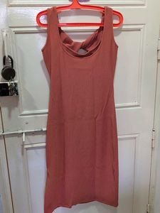 Ribbed Twist Front Dress