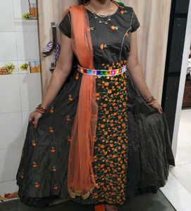 Party Wear Flair Layered Kurta