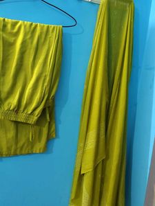 Yellow Palazzo Pants,suit, dupatta