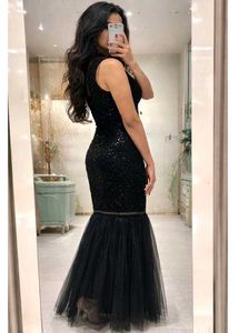 Stunning Black Sequin Evening Gown