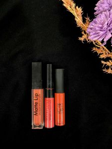 Matte Lip Liquid Lipstick Set (Pack of 3)