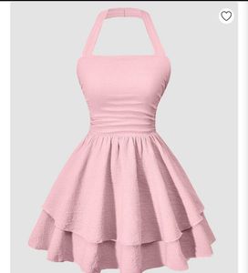 Halter Ruched Pink Dress, Little Box